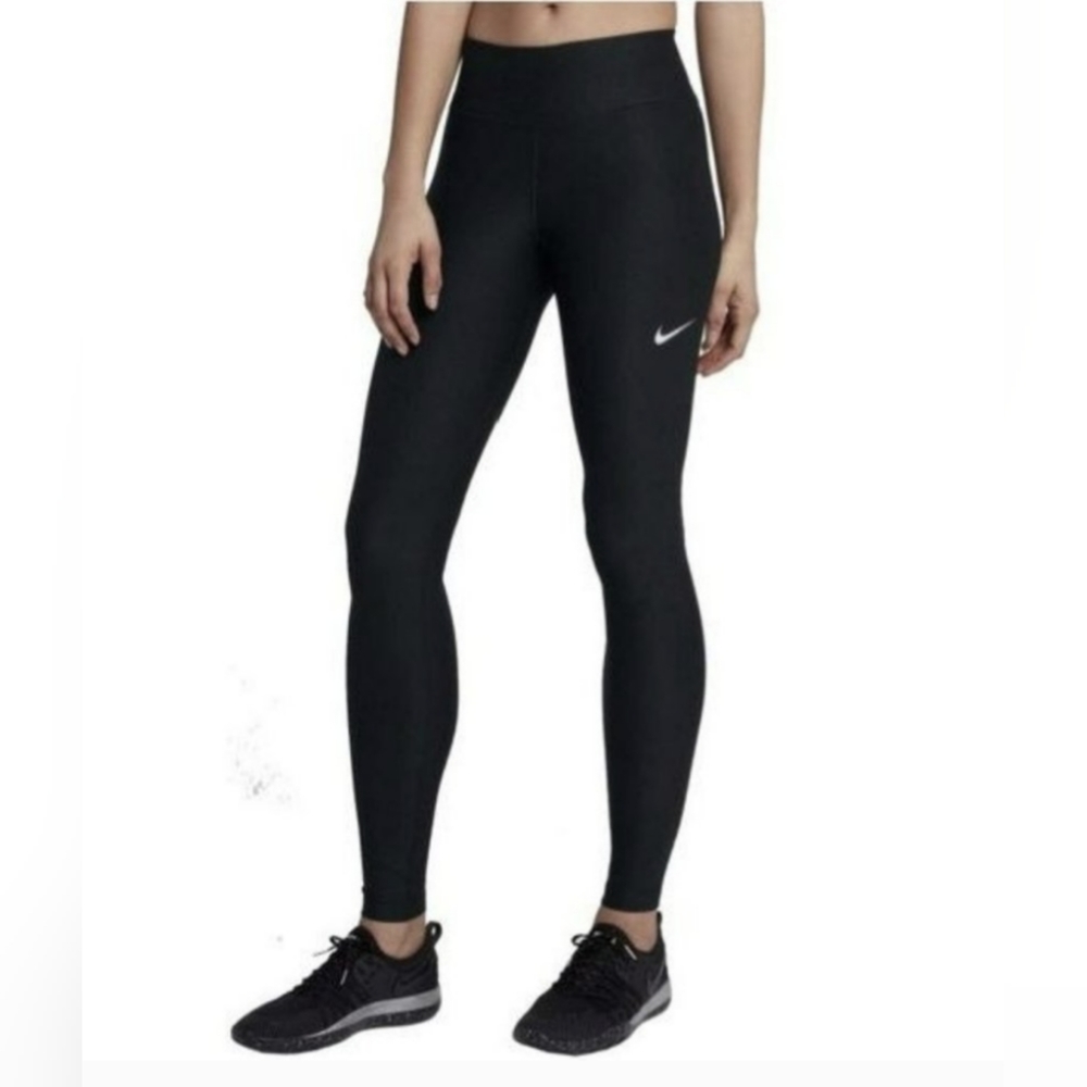 Nike Dri-Fit Power Victory Athletic Training  Tights Black Full-Length SMALL